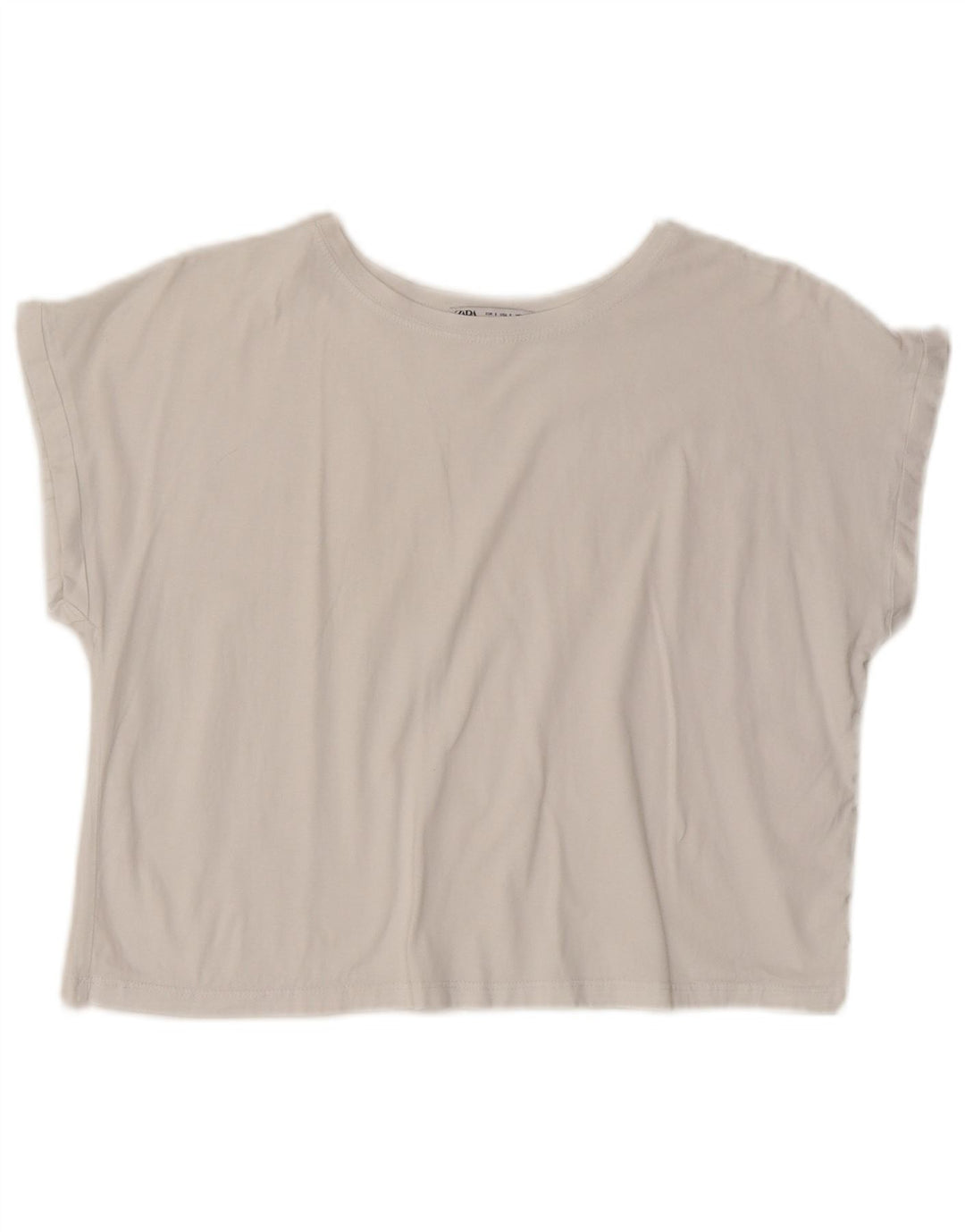 ZARA Womens Oversized Crop T-Shirt Top UK 10 Small White