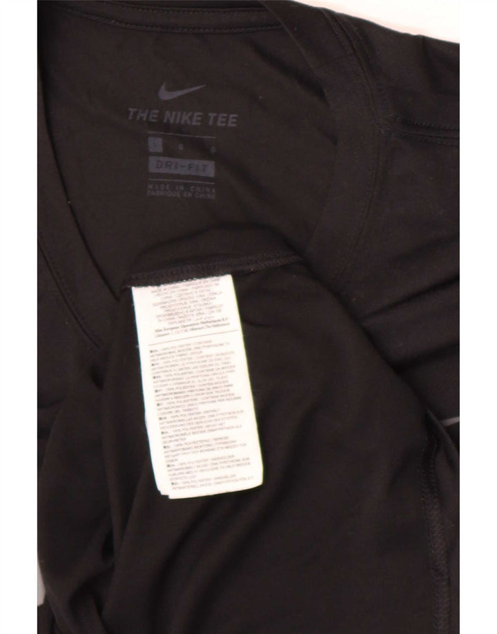 Męski T-shirt Nike Dri Fit z grafiką, duży, czarny poliester