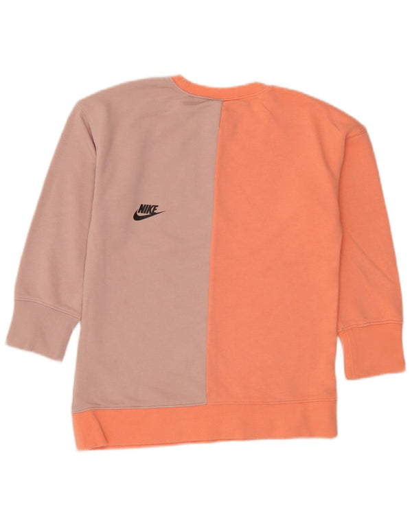 Bluza dziewczęca Nike z grafiką, 6-7 lat XS, różowa, bawełniana z blokami kolorów