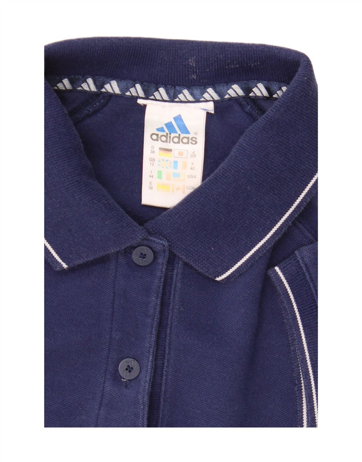 Damska koszulka polo Adidas UK 12, średnia, granatowa, bawełniana