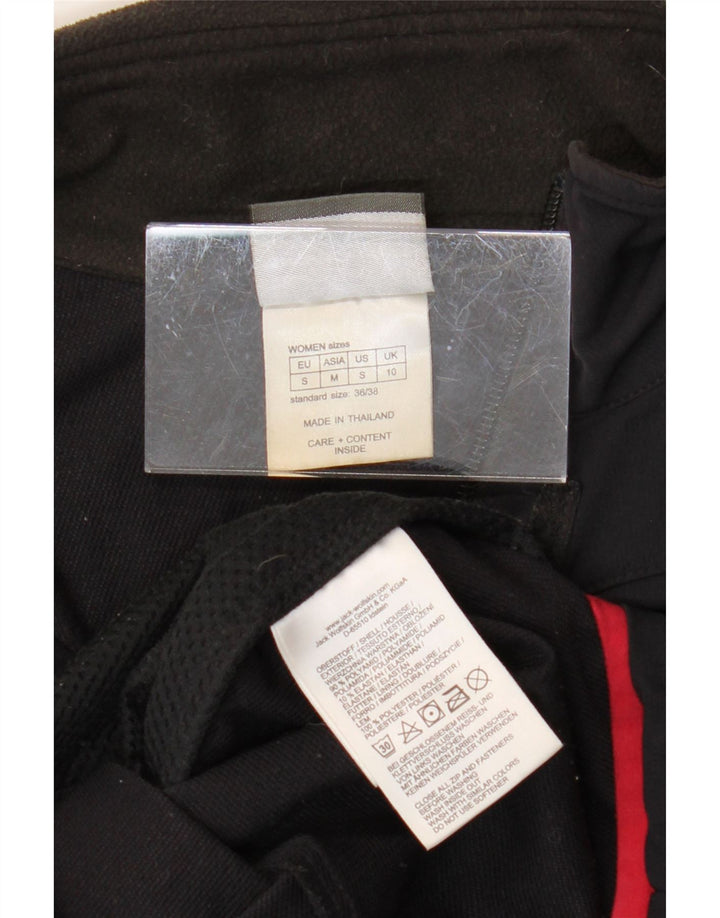 JACK WOLFSKIN Womens Tracksuit Top Jacket UK 10 Small Black Polyamide Vintage Jack Wolfskin and Second-Hand Jack Wolfskin from Messina Hembry 