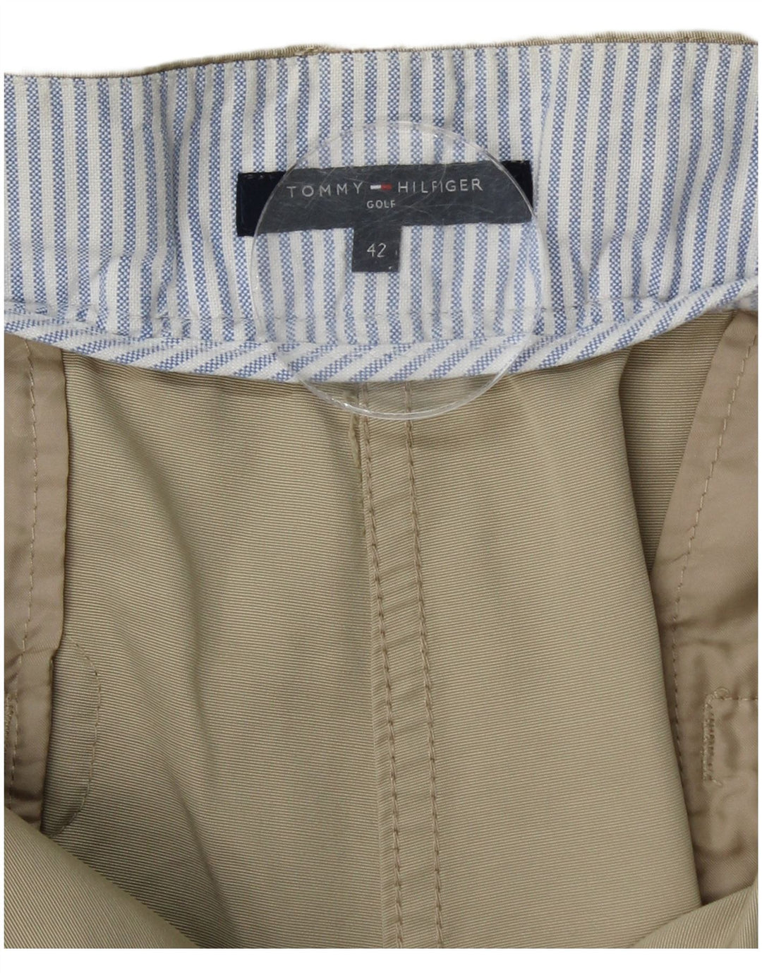 Spodnie damskie TOMMY HILFIGER proste EU 42 duże W34 L27 beżowe