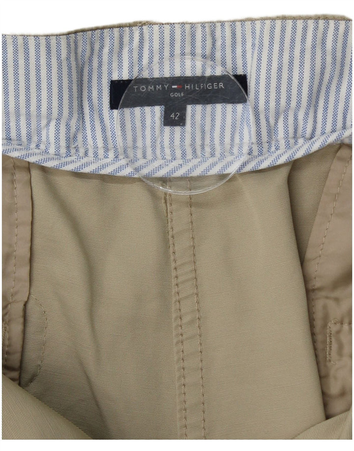 Spodnie damskie TOMMY HILFIGER proste EU 42 duże W34 L27 beżowe