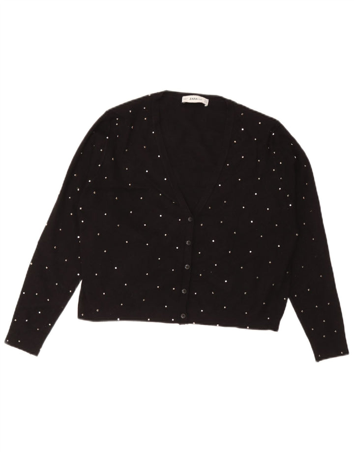 Sweter damski Zara Bolero UK 12 Średni czarny w kropki, wiskoza