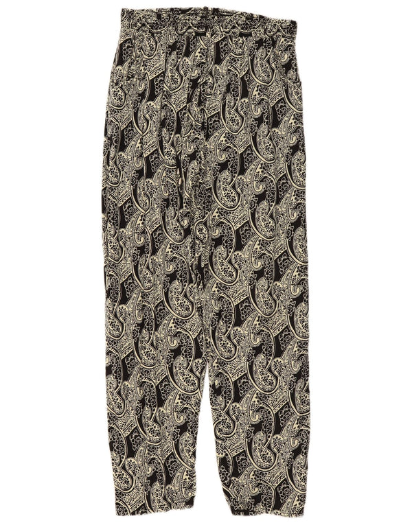 Spodnie damskie w stylu vintage z wysokim stanem i luźnym krojem XL W36 L29 Beżowy Paisley