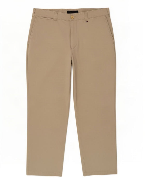 Męskie proste spodnie chino Tommy Hilfiger W34 L26 beżowa bawełna