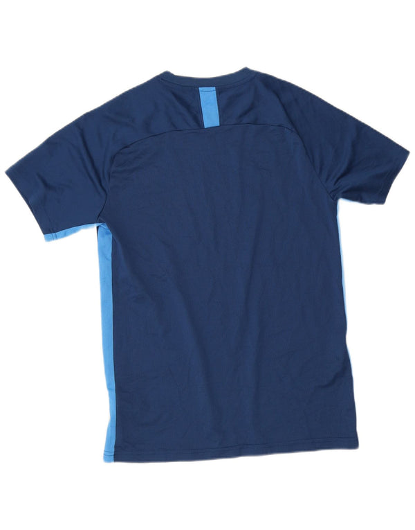Męska koszulka Nike Dri Fit Top, średni granatowy poliester z blokami kolorów