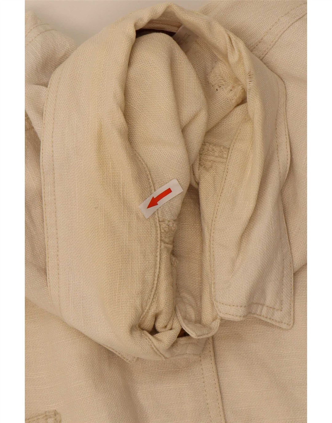 Smith & Brooks Womens Oversized Utility Jacket UK 12 Medium Beige Ramie