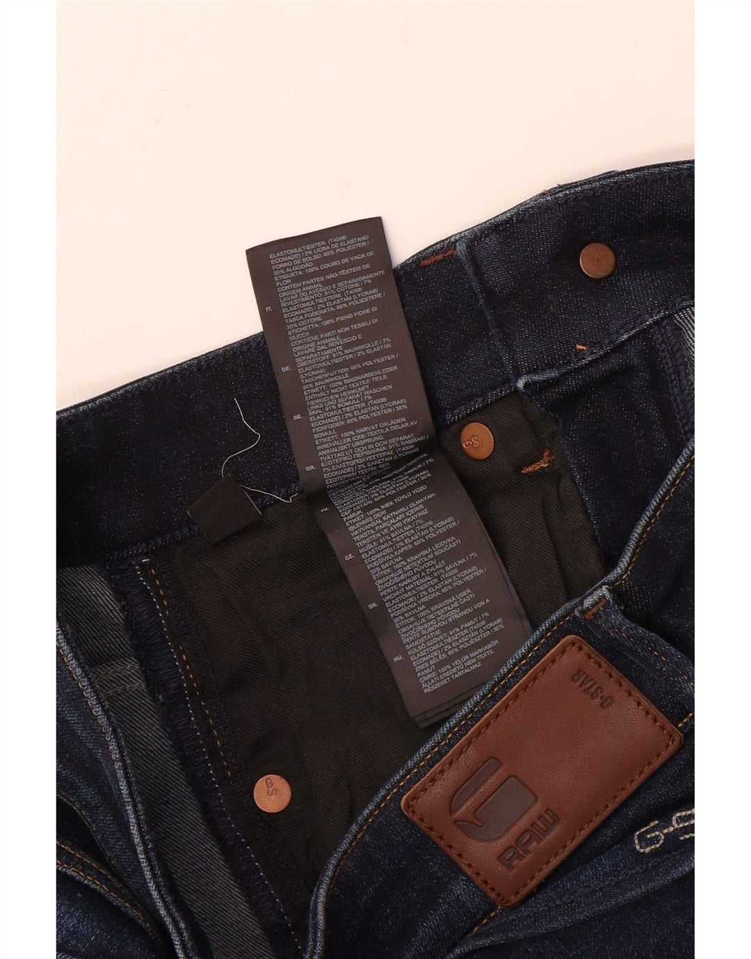 Damskie jeansy rozkloszowane G-Star W28 L30 Granatowa bawełna