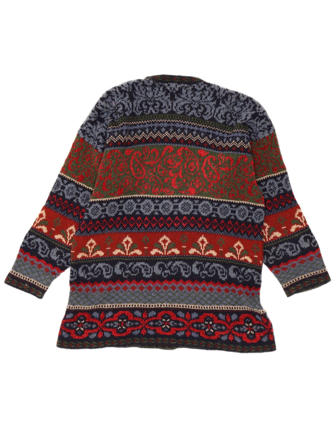 Sweter męski z okrągłym dekoltem w stylu vintage IT 44 Średni wielobarwny Fair Isle