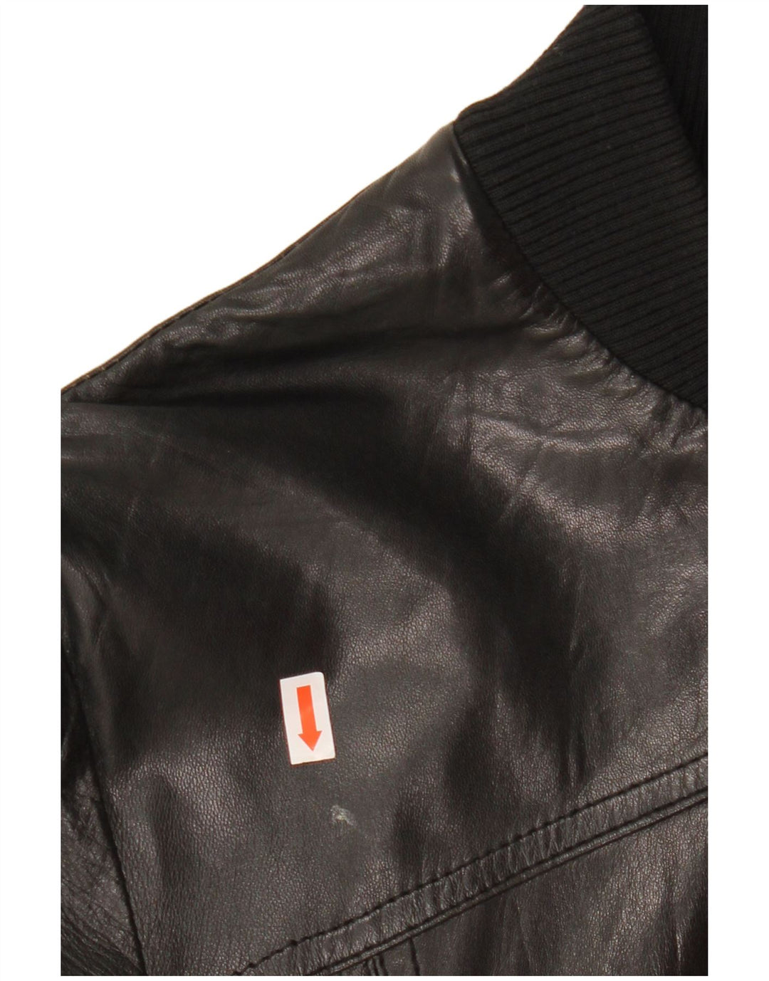 Damska kurtka skórzana CINTI Crop Bomber IT 46, duża czarna skóra