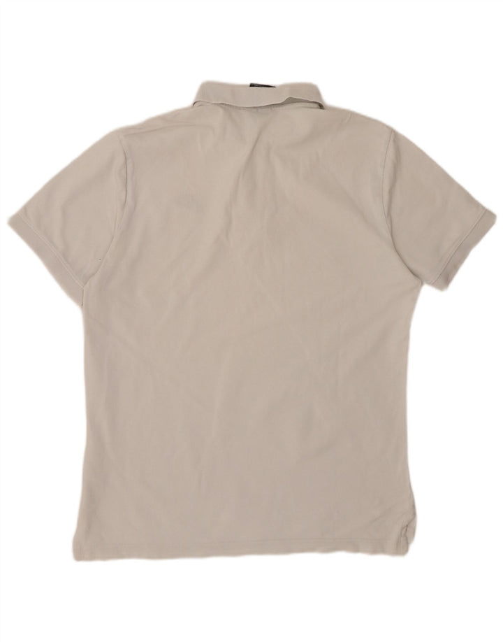 Męska koszulka polo NIKE, średnia, biała, bawełniana