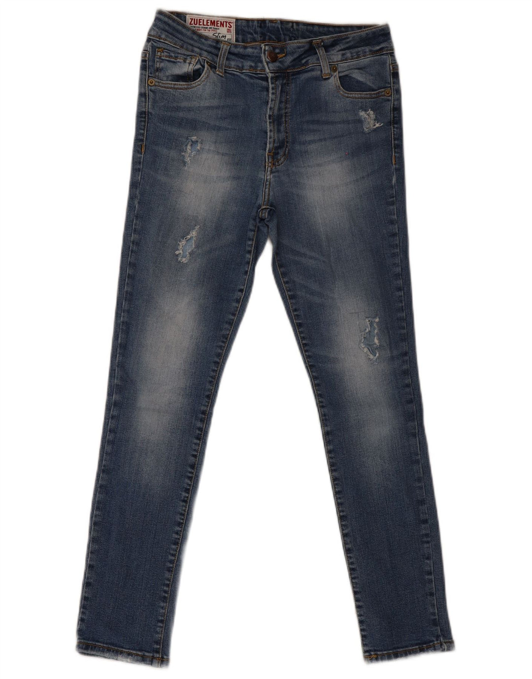Damskie jeansy Zu Elements Super Slim W30 L28 Niebieskie, bawełniane