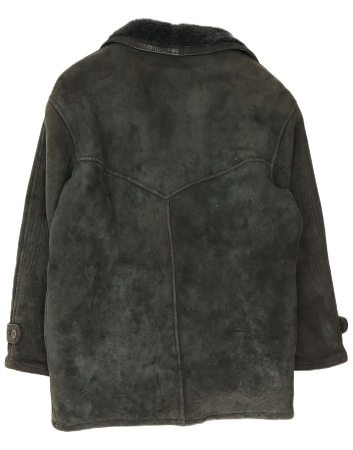 Vintage męska kurtka shearling IT 48 średni zielony