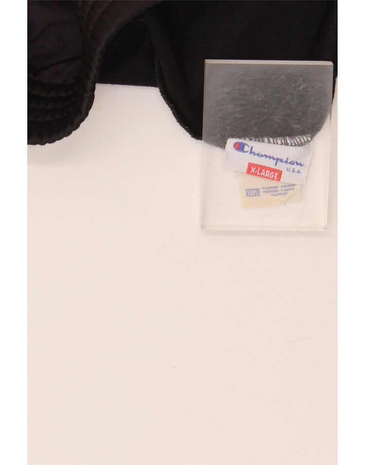 Męskie spodnie dresowe CHAMPION z grafiką XL, czarne, poliestrowe