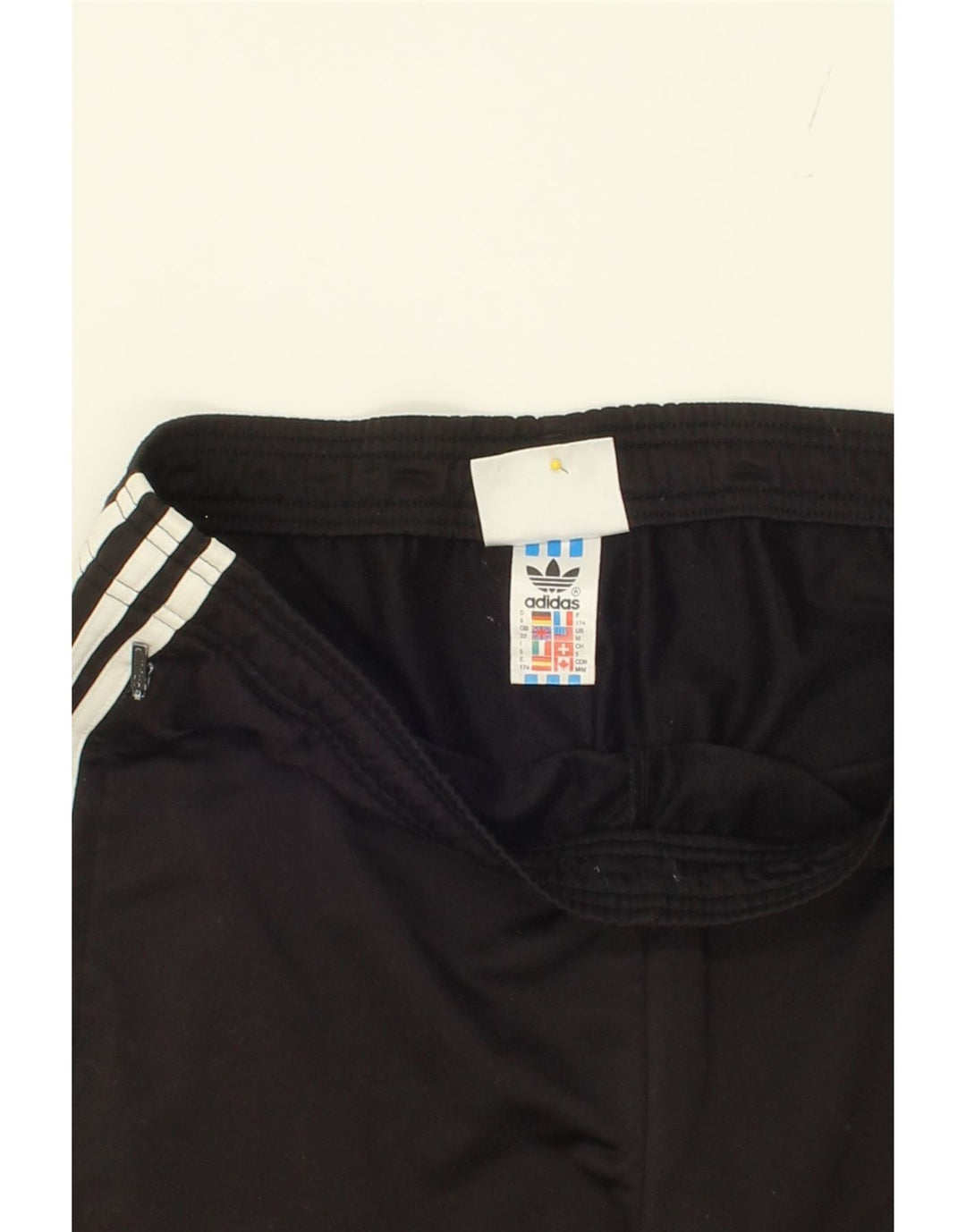 ADIDAS Mens Tracksuit Trousers Medium Black Polyester Vintage Adidas and Second-Hand Adidas from Messina Hembry 