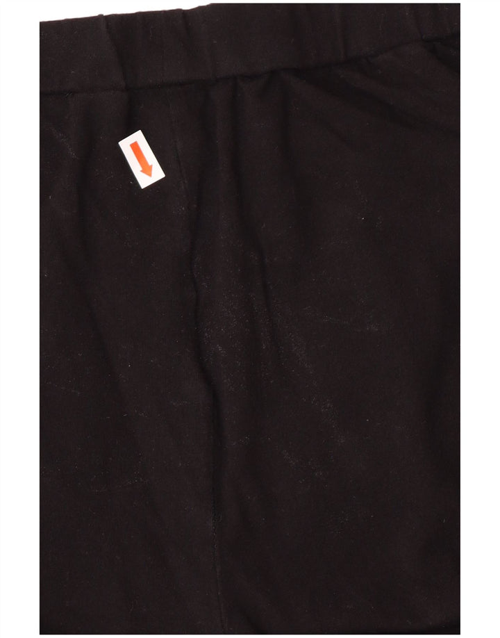 Damskie legginsy graficzne ELLESSE UK 12, średnie, czarne, bawełniane