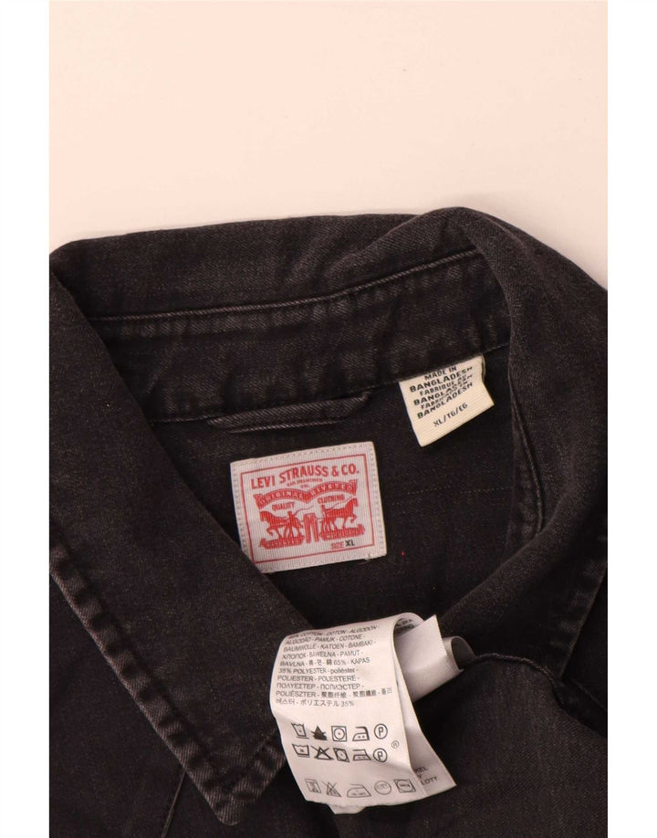 Damska koszula dżinsowa Levi's UK 18 XL, czarna bawełna