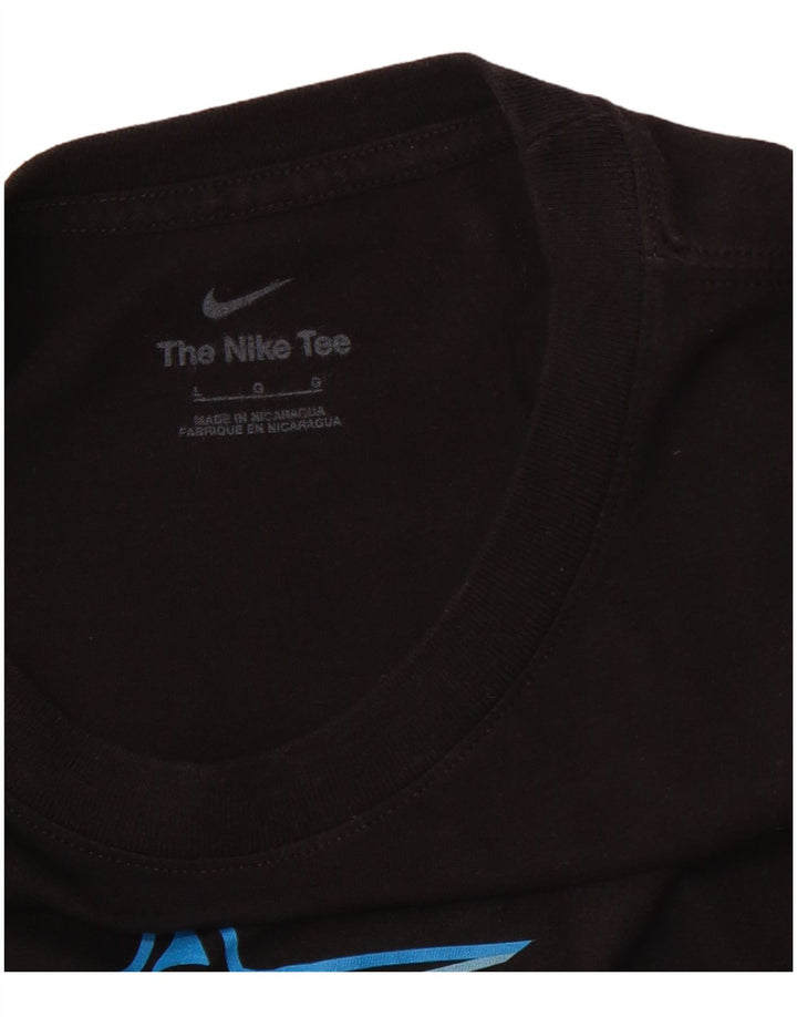 Męski T-shirt z grafiką NIKE, duży, czarny