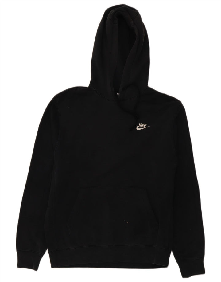 NIKE Mens Tall Hoodie Jumper Medium Black Cotton