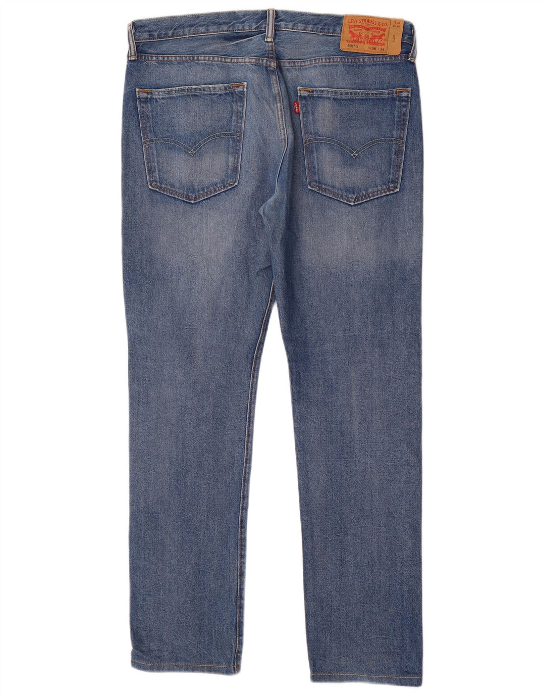 Męskie jeansy Levi's 501 Straight W36 L34 Niebieskie bawełniane