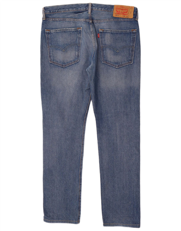 Męskie jeansy Levi's 501 Straight W36 L34 Niebieskie bawełniane