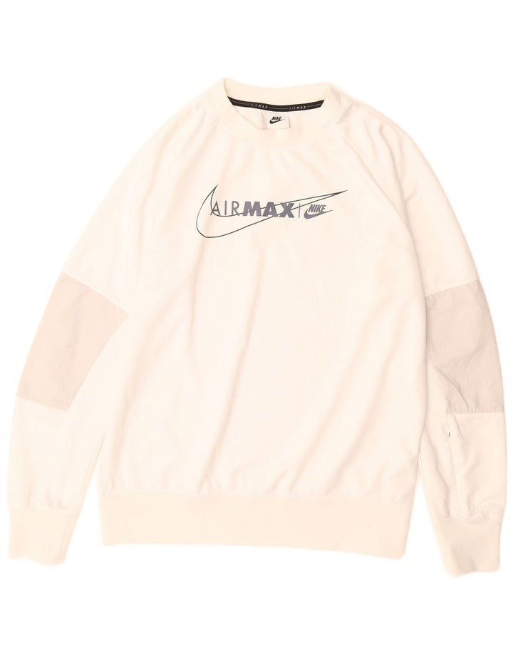 Męska bluza z kapturem NIKE Air Max Graphic, średni biały poliester