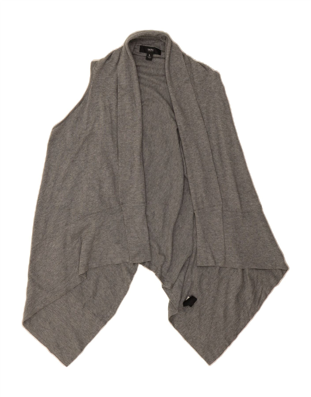 MOSSIMO Womens Poncho Asymmetric Cardigan Sweater UK 12 Medium Grey Cotton Vintage Mossimo and Second-Hand Mossimo from Messina Hembry 