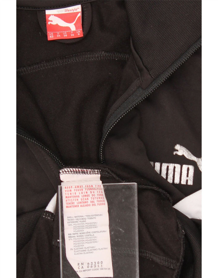 PUMA Womens Tracksuit Top Jacket UK 8 Small Black Colourblock Polyester Vintage Puma and Second-Hand Puma from Messina Hembry 