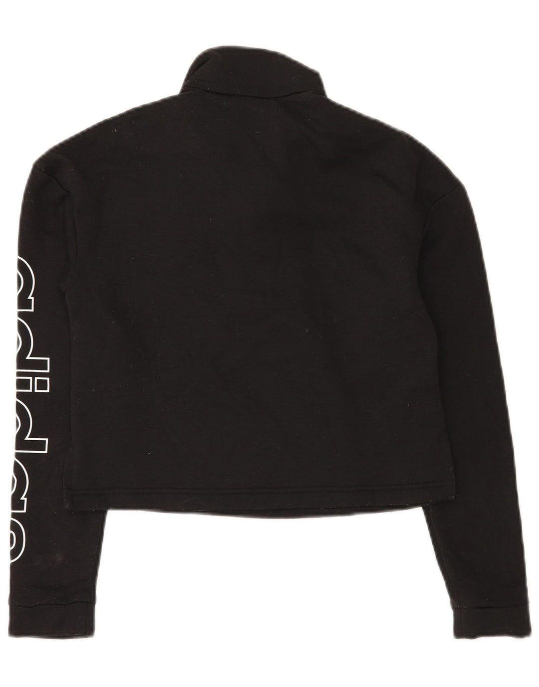 Damska bluza Adidas Crop Graphic Crop Jumper UK 4/6 XS Czarny poliester