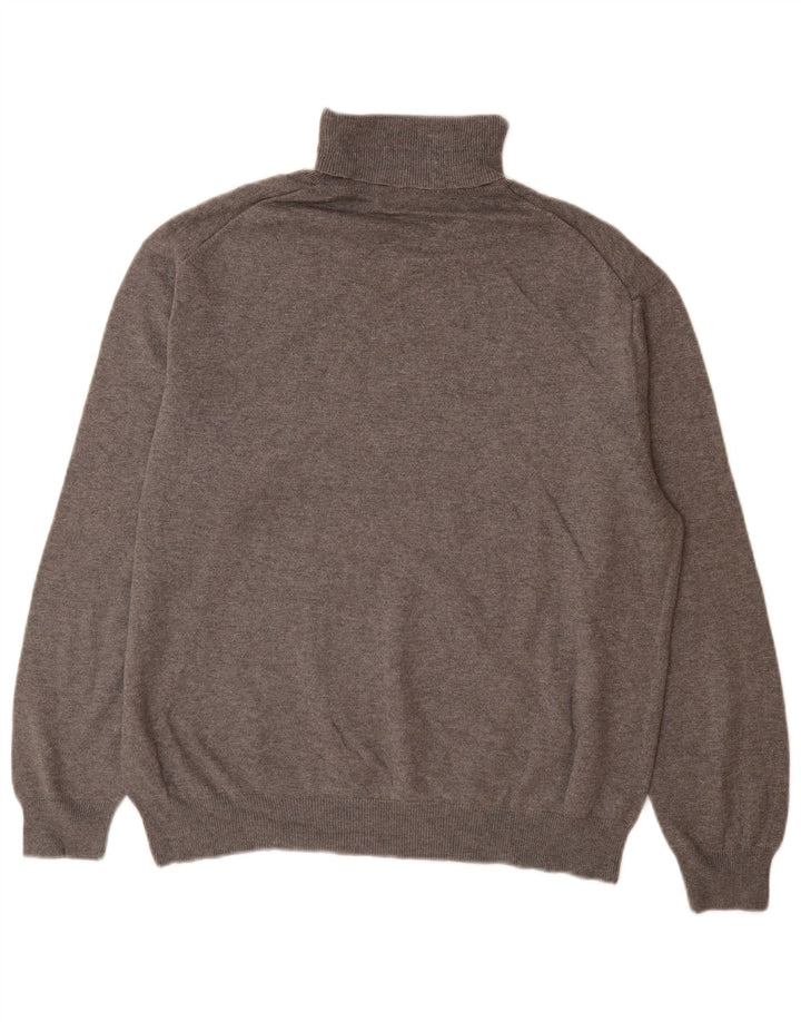 Męski sweter z golfem Massimo Dutti, średnioszary