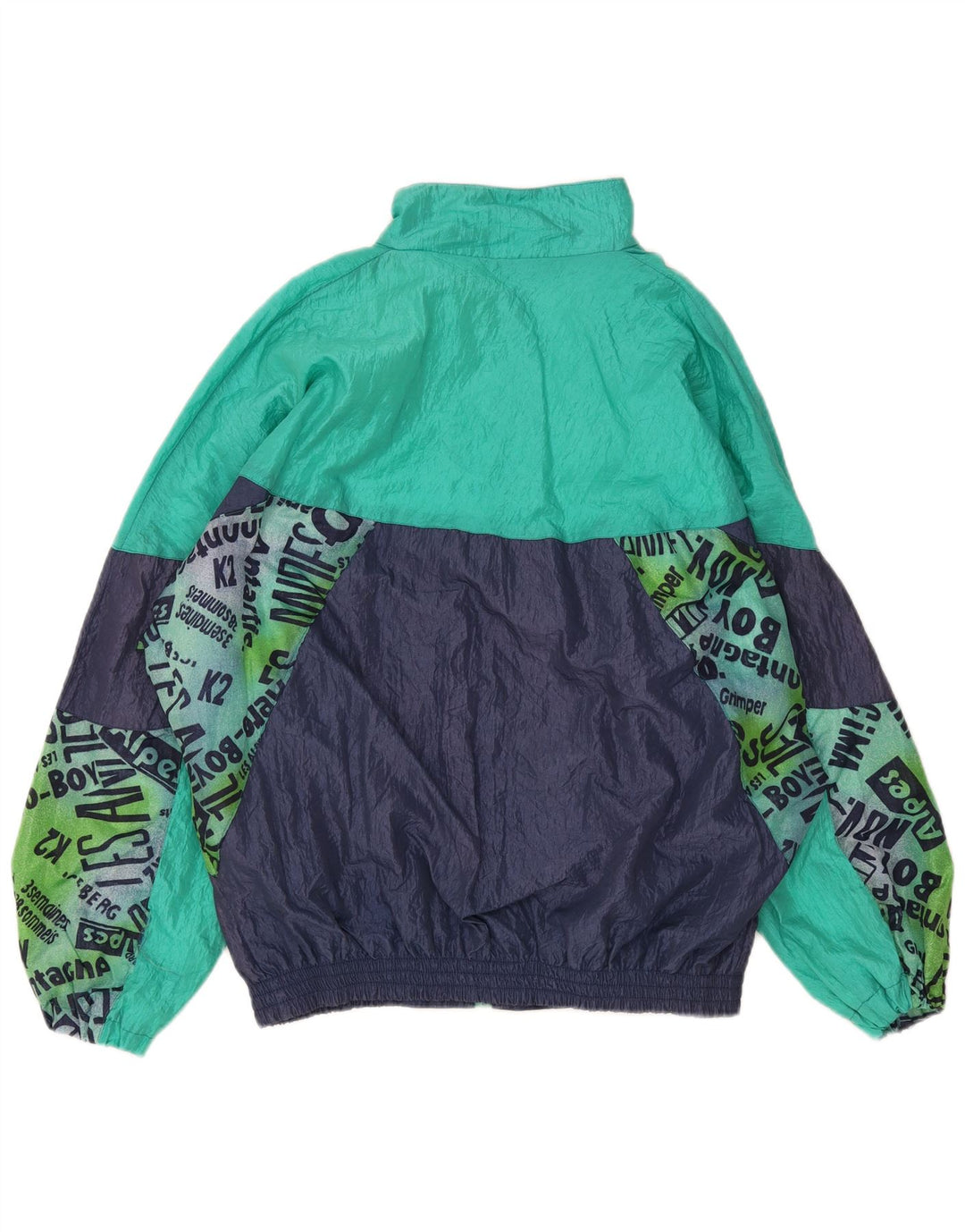 Vintage męska kurtka dresowa oversize XL w kolorze granatowym