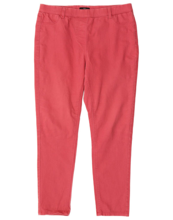 Spodnie damskie M&Co Skinny Casual UK 14 Large W32 L27 Różowa bawełna