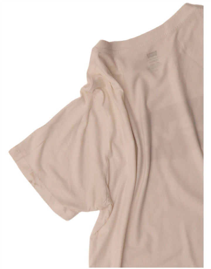 Męski T-shirt z grafiką Levi's o standardowym kroju, duży, biały, bawełniany