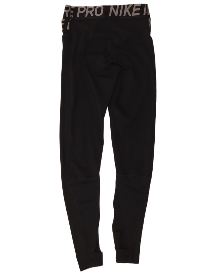 Damskie legginsy Nike Dri Fit Graphic UK 8, małe, czarne, poliestrowe