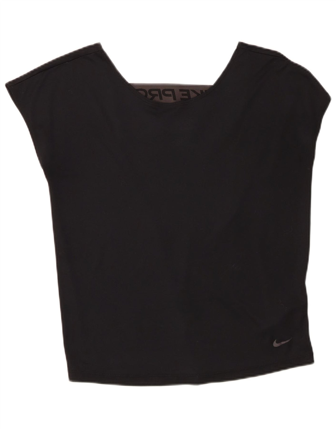 Damska koszulka z kamizelką oversize Nike Dri Fit, UK 6 XS, czarny poliester