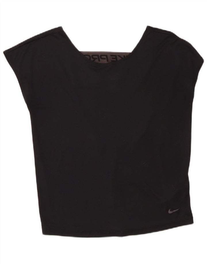 Damska koszulka z kamizelką oversize Nike Dri Fit, UK 6 XS, czarny poliester