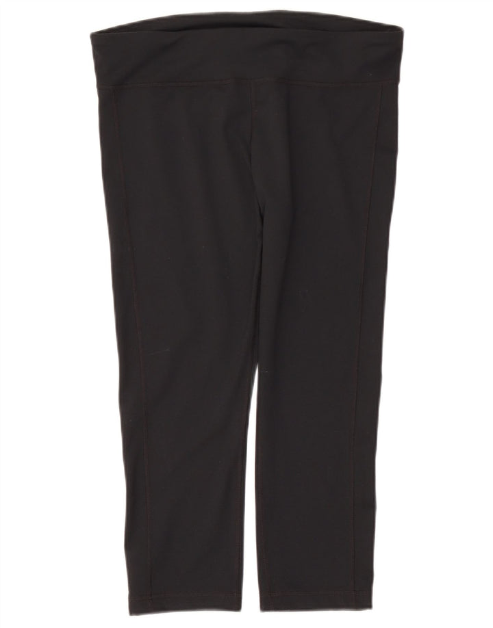 Damskie legginsy Capri Under Armour UK 16, duże, czarne, poliestrowe
