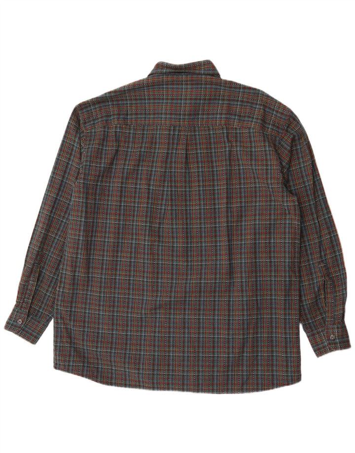 Męska koszula flanelowa Leonardo rozmiar 44 XL w zieloną kratkę