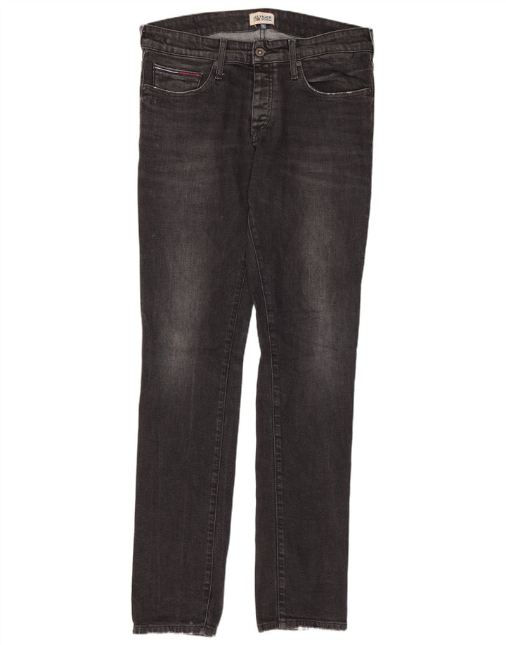Męskie jeansy slim fit Tommy Hilfiger W33 L34 Szara bawełna