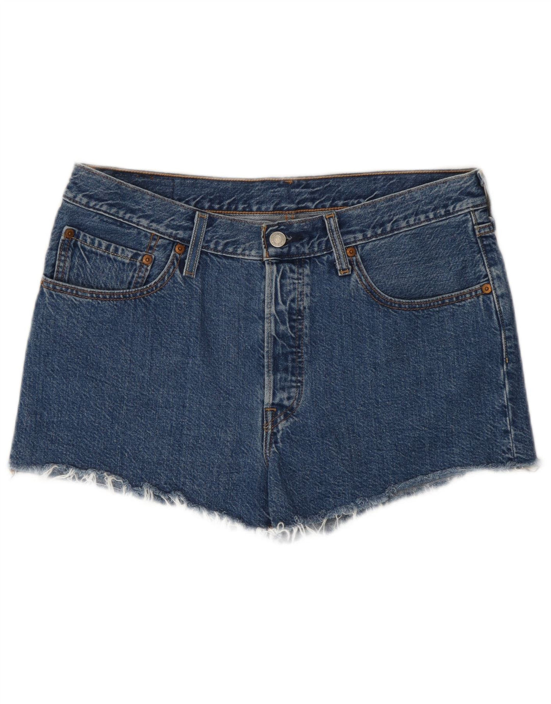 Damskie spodenki jeansowe Levi's 501 W31 Średnioniebieskie, bawełniane