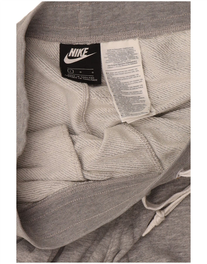 Męskie spodenki sportowe Nike z grafiką, duże, szare, bawełniane w cętki