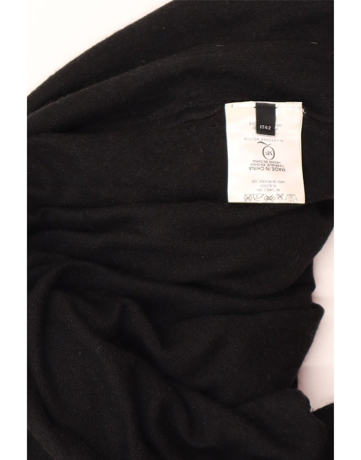 ALEXANDER MCQUEEN Damska sukienka sweterkowa IT 42 Średnia czarna projektantka z wiskozy