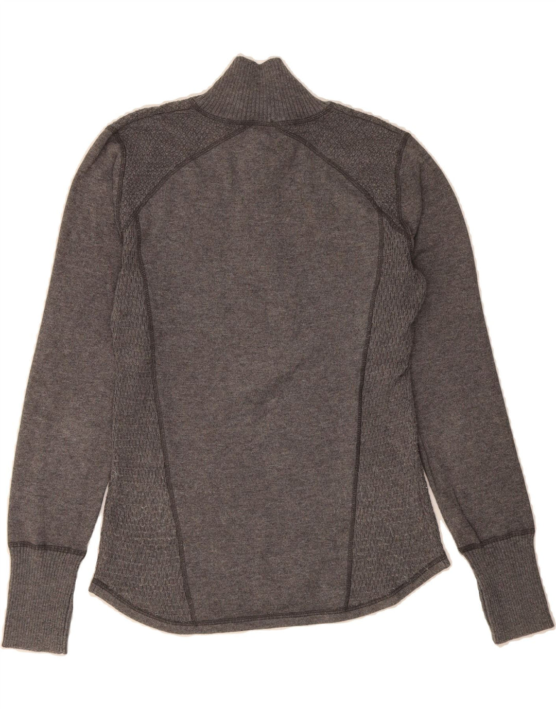 EDDIE BAUER Womens Zip Neck Sweatshirt Jumper UK 10 Small Grey Polyester Vintage Eddie Bauer and Second-Hand Eddie Bauer from Messina Hembry 