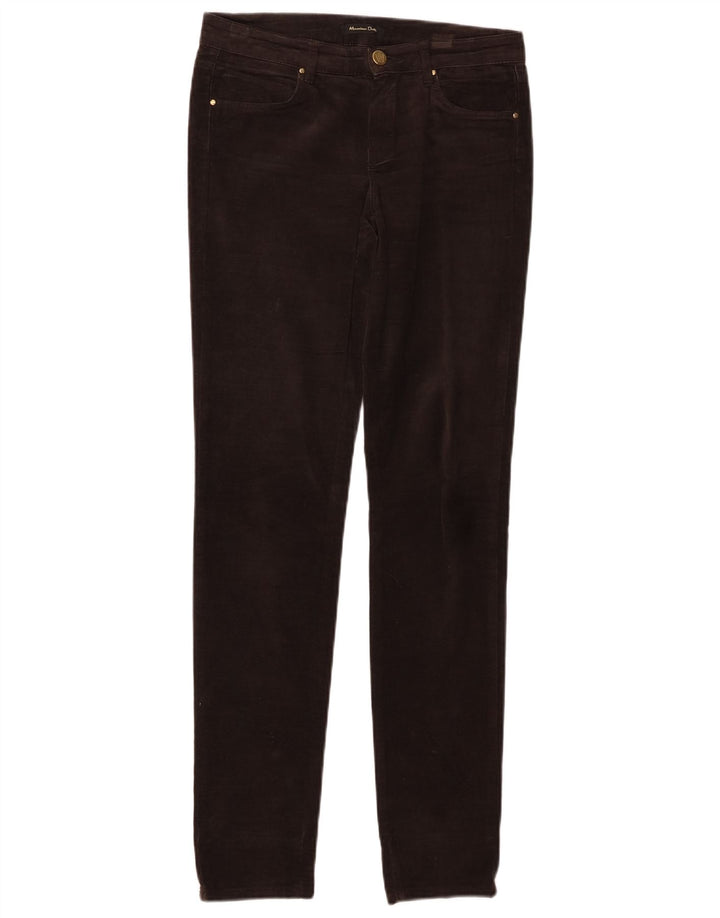 Spodnie Damskie MASSIMO DUTTI Aksamitne EU 34 2XS W24 L30 Brązowe