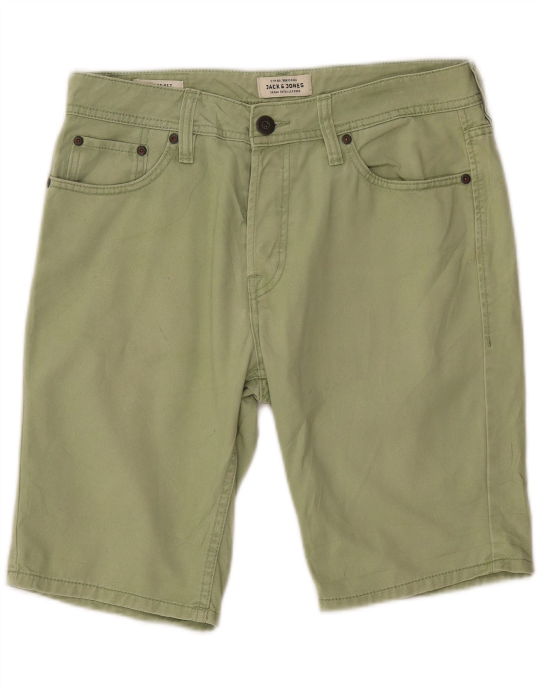 Męskie spodenki jeansowe JACK & JONES o regularnym kroju W30 Średniozielony, bawełniany