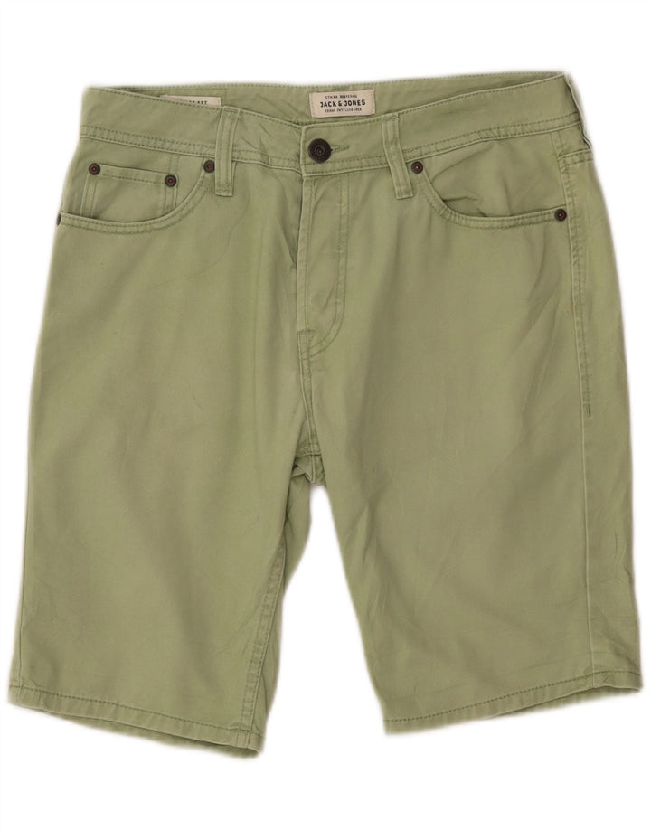 Męskie spodenki jeansowe JACK & JONES o regularnym kroju W30 Średniozielony, bawełniany