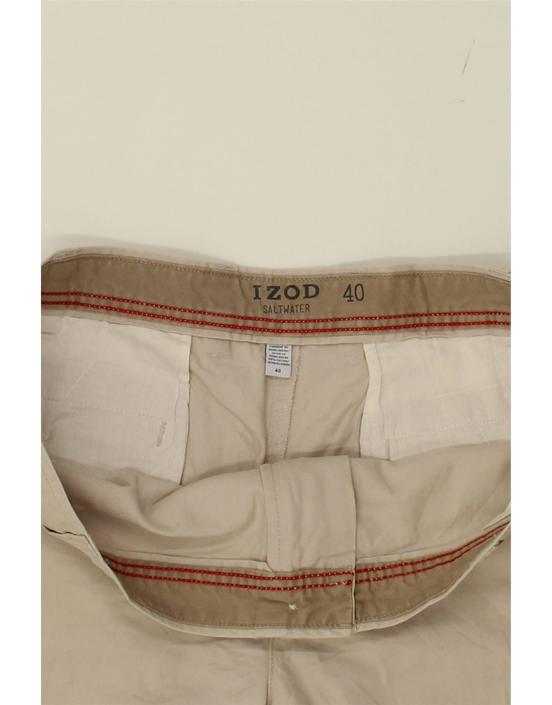 IZOD Mens Chino Shorts  W40  XL Beige Cotton Vintage Izod and Second-Hand Izod from Messina Hembry 