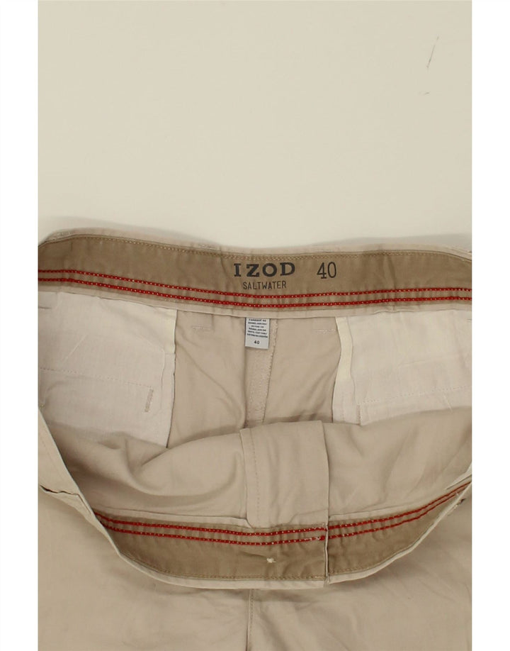 IZOD Mens Chino Shorts  W40  XL Beige Cotton Vintage Izod and Second-Hand Izod from Messina Hembry 
