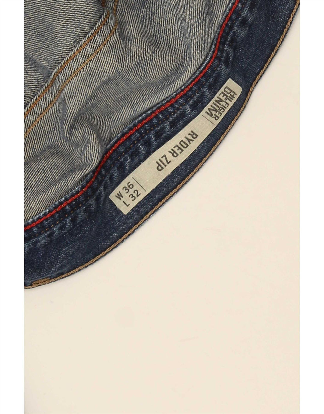 Męskie dżinsy Tommy Hilfiger Ryder Zip Regular Straight W36 L32 Niebieskie